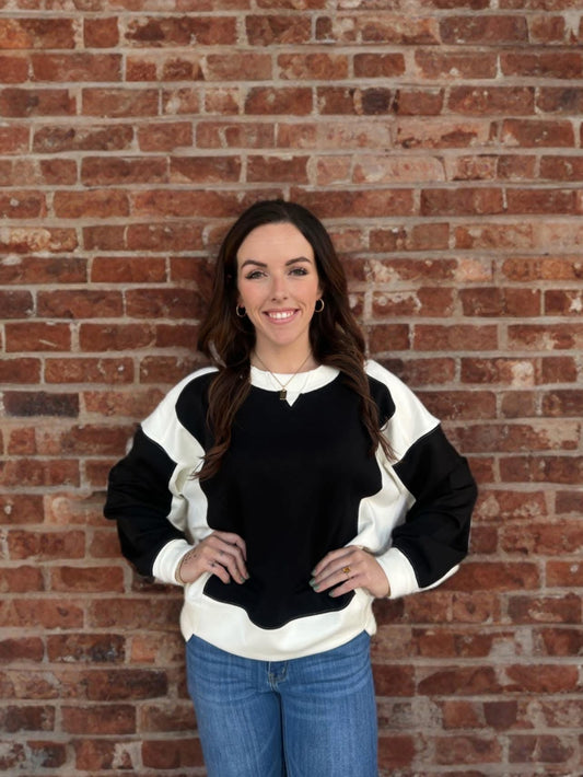 Pixi Scuba Color Block Black long sleeve