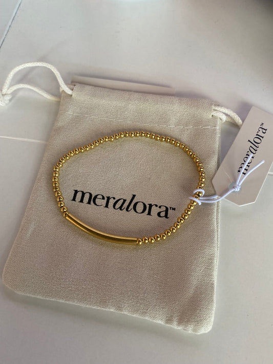 Meralora 3mm Beaded Bar Bracelet