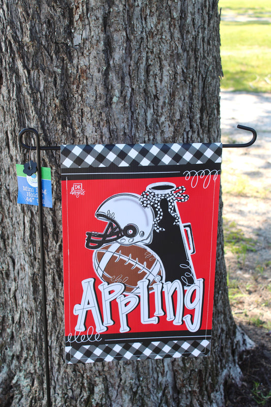 Red & Black Game Day Garden Flag