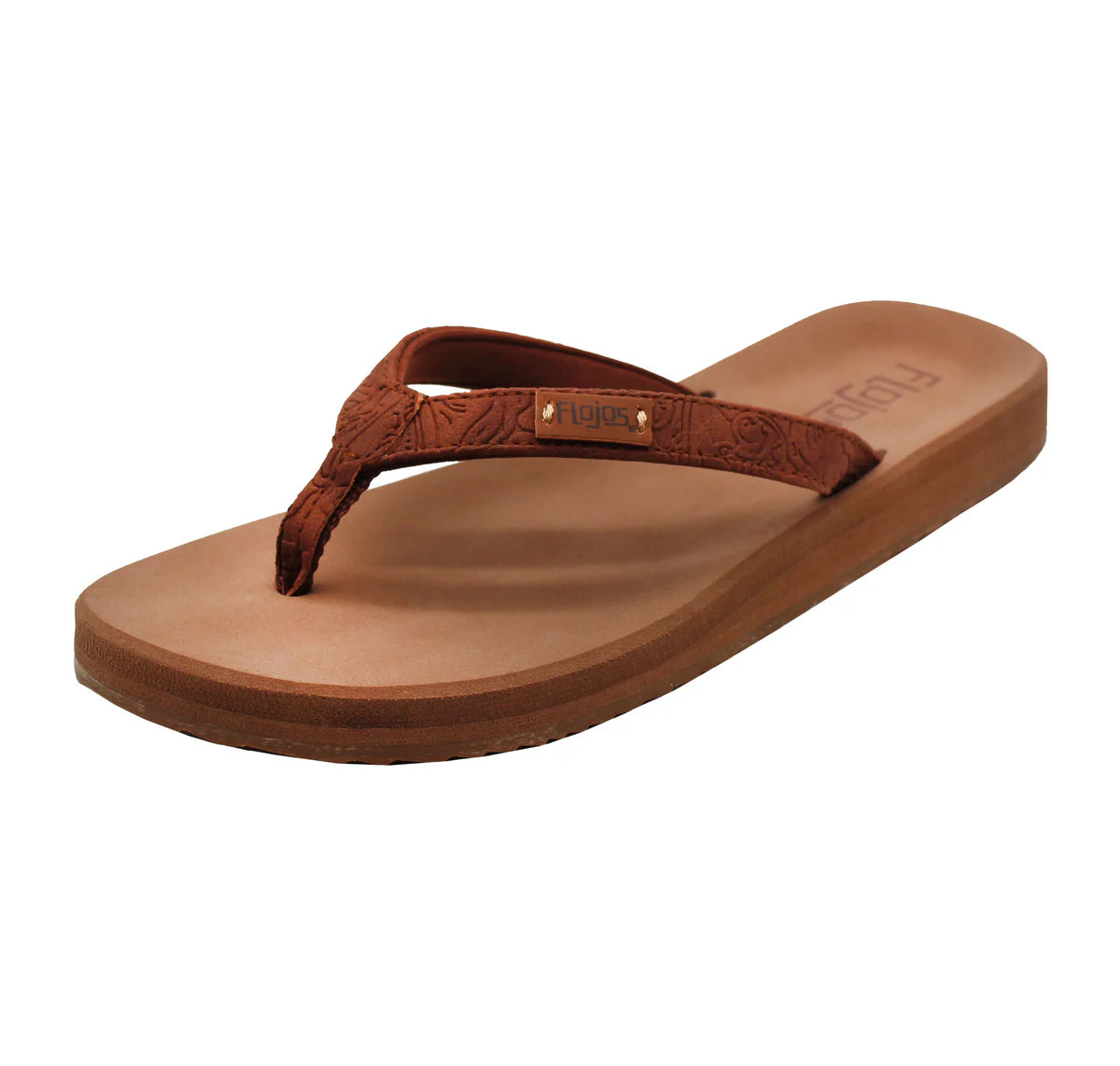 Flojos Brown Leather Billie Comfort Flipflops