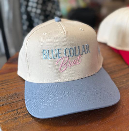 Blue collar Brat Trucker Hat