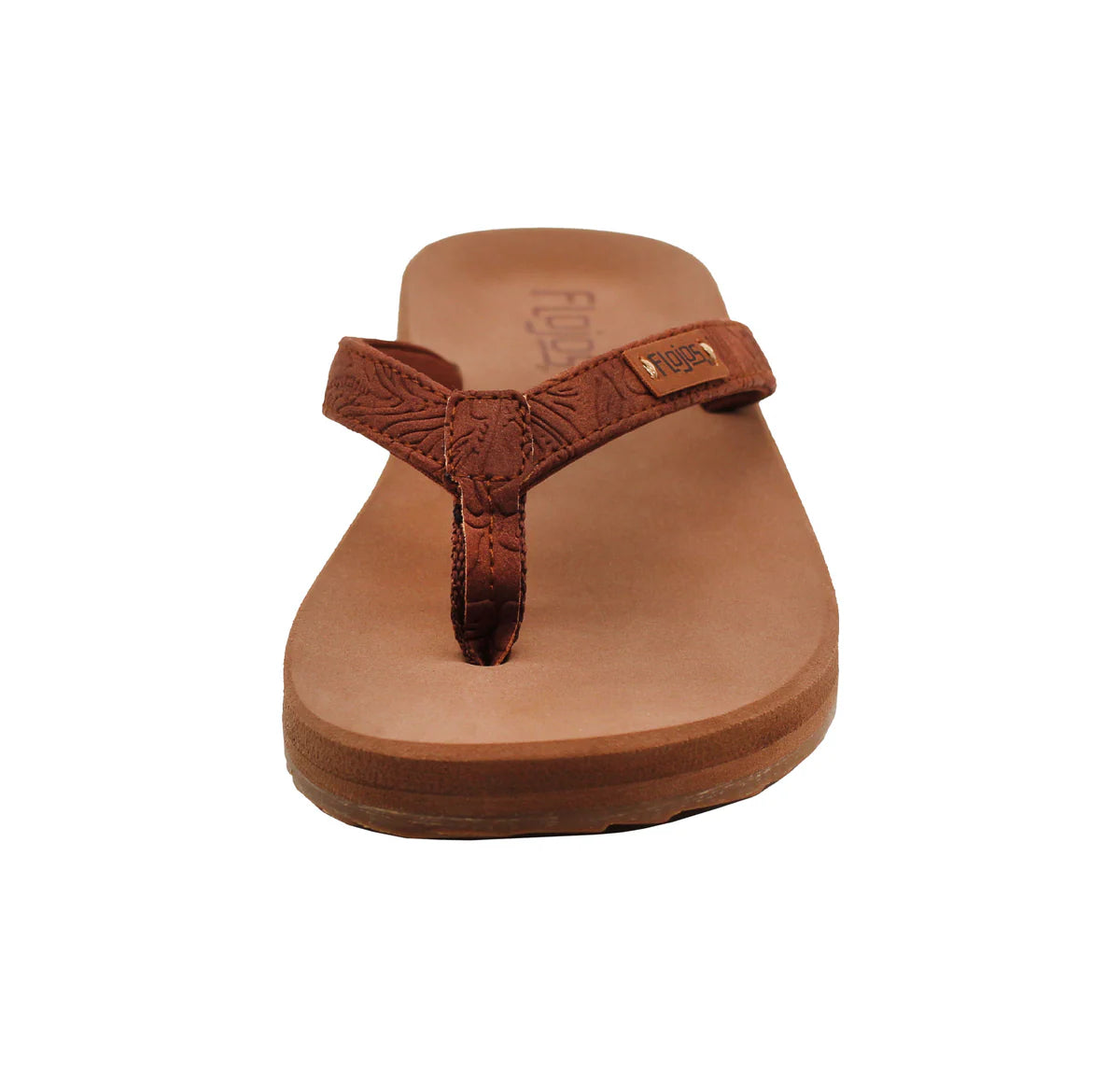 Flojos Brown Leather Billie Comfort Flipflops