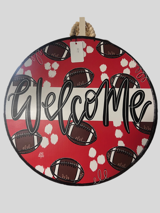 Welcome Football Door hanger by DK Designs