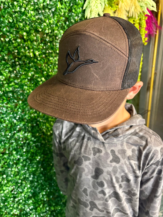Combat Waterfowl Leather Brown Hat