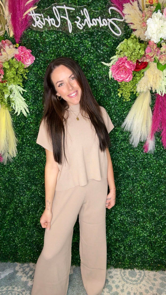 Viscose Sweater Short Sleeve Set