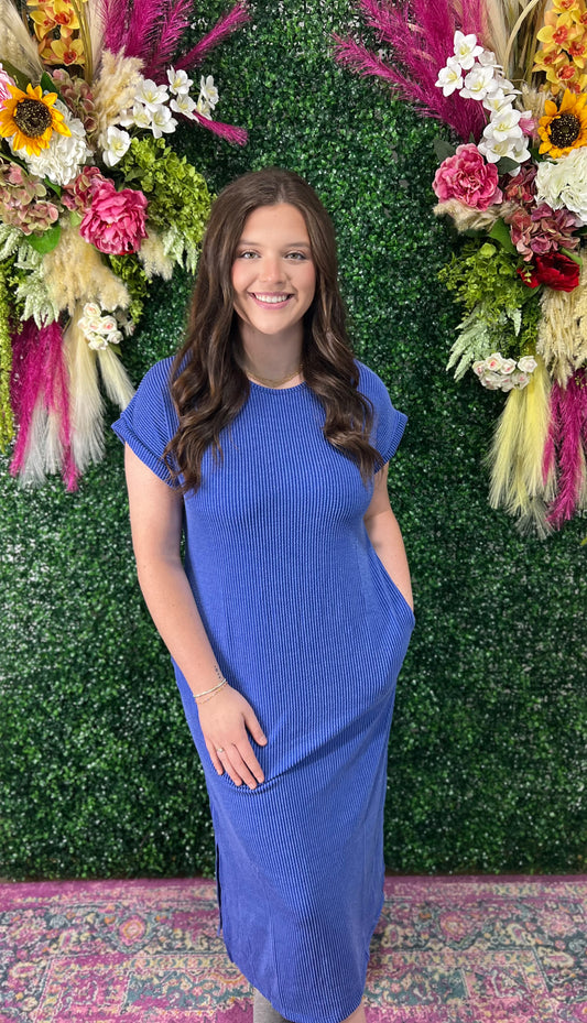 Blue crush babe Midi dress