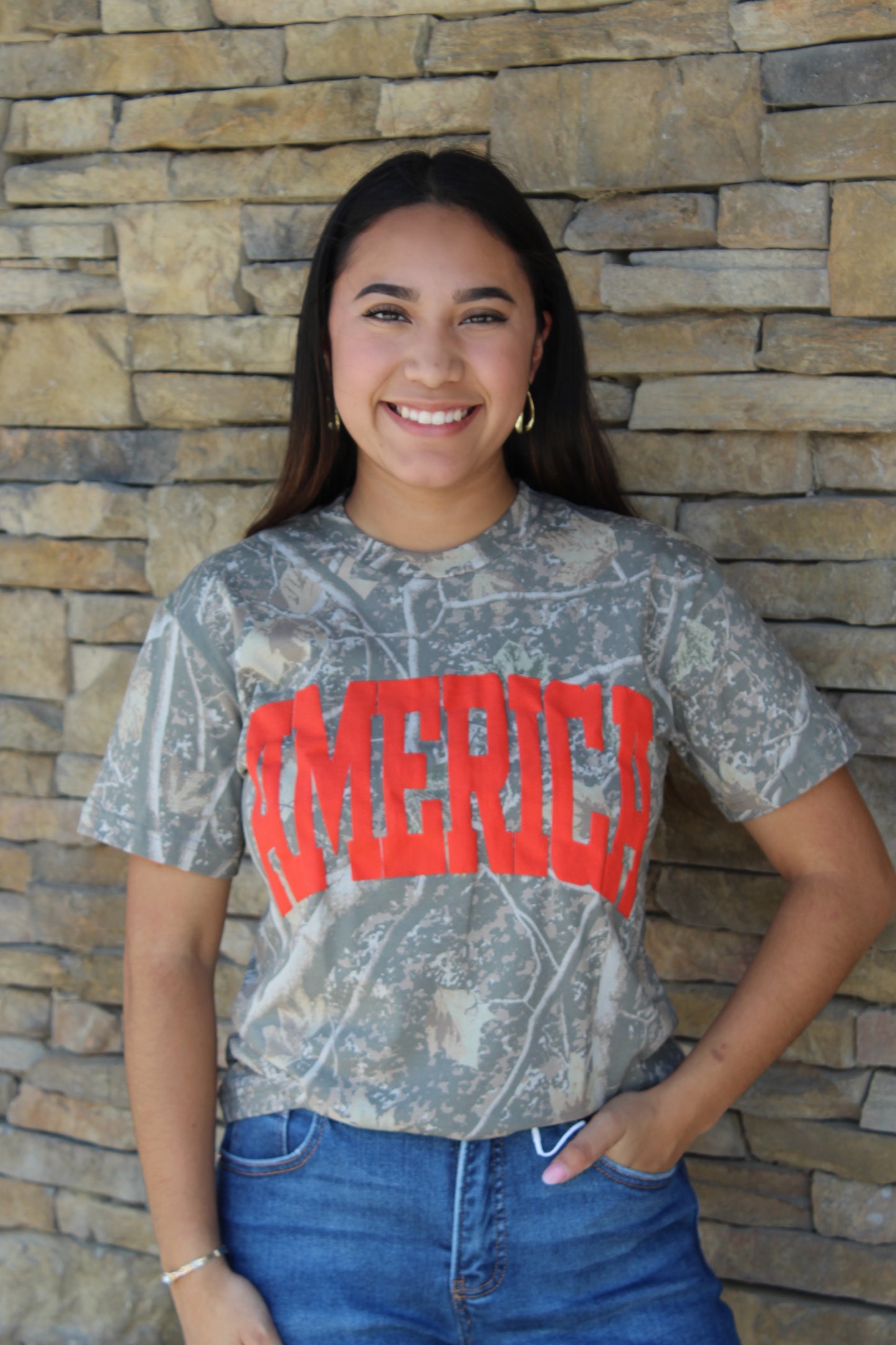 Bottomland Camo America Tee