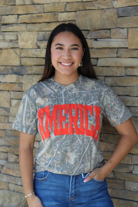 Bottomland Camo America Tee
