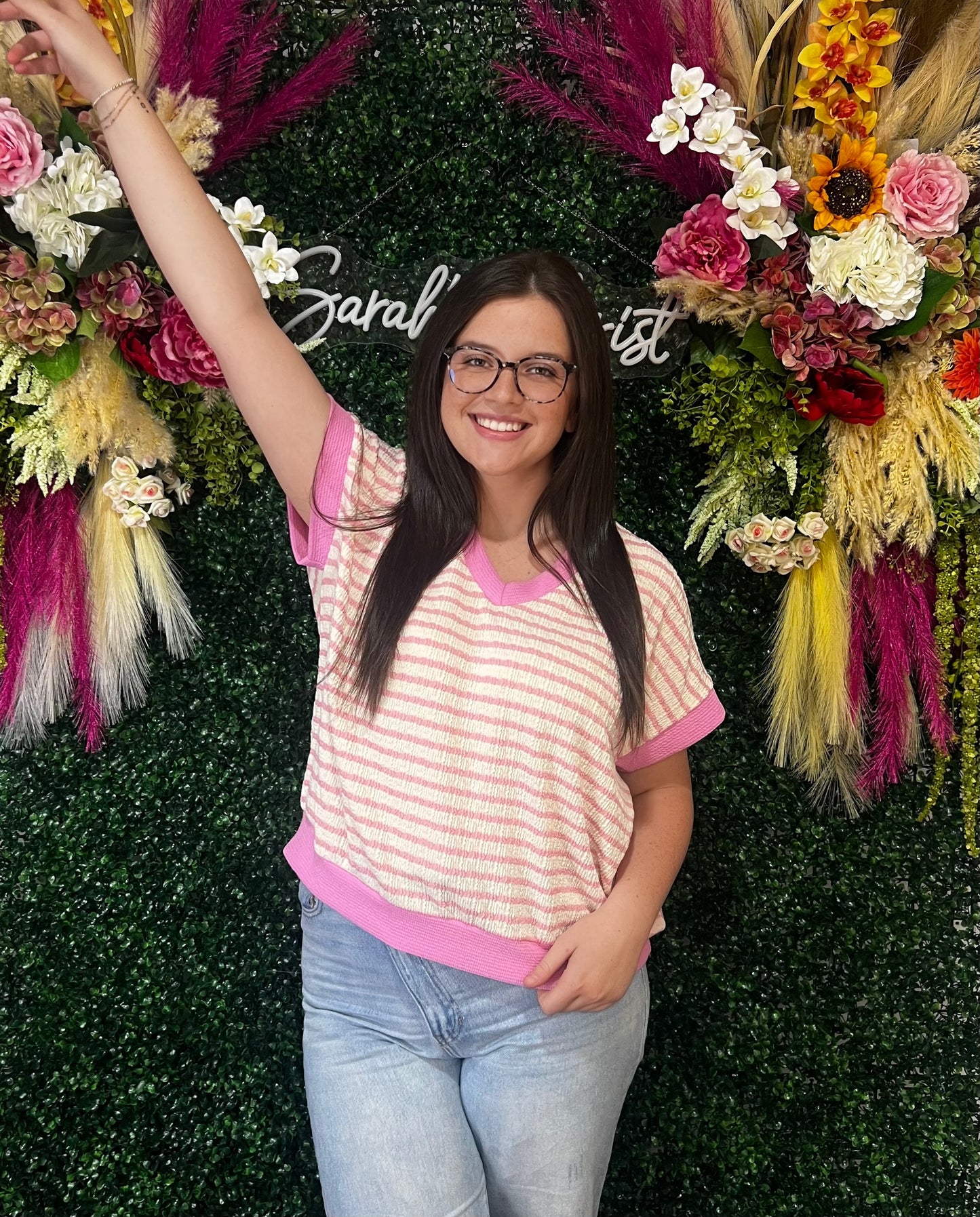 Melody Pink Striped Top