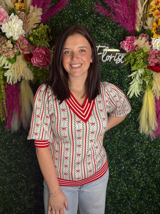 Faith In A Bow Sweater