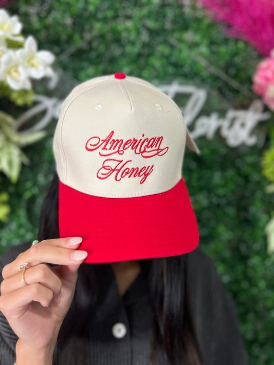 American Honey Embroidered Vintage Hat