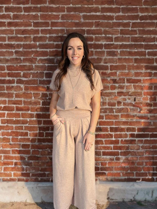 Heather Teddy Pant Set