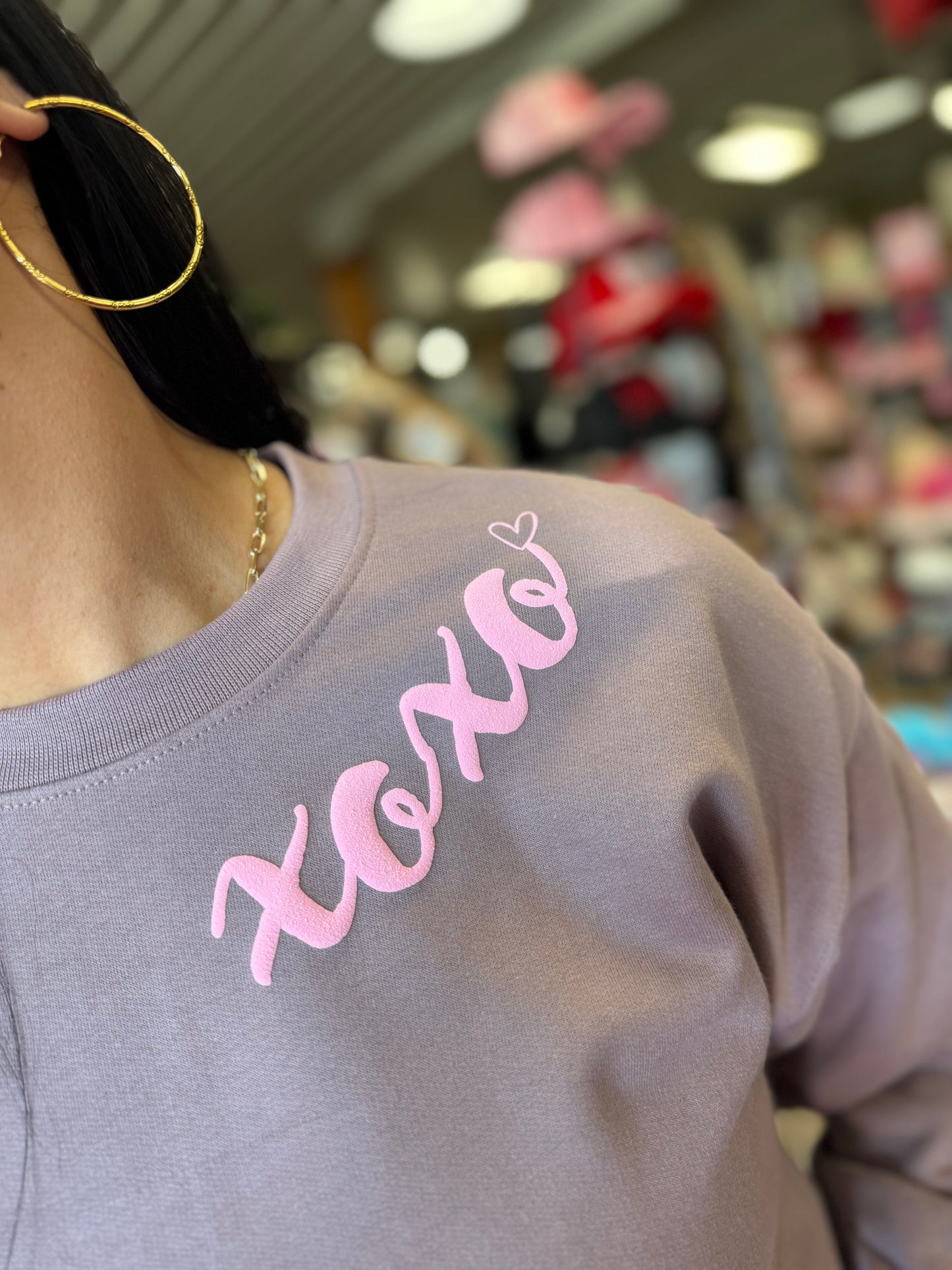Purple xoxo sweatshirt