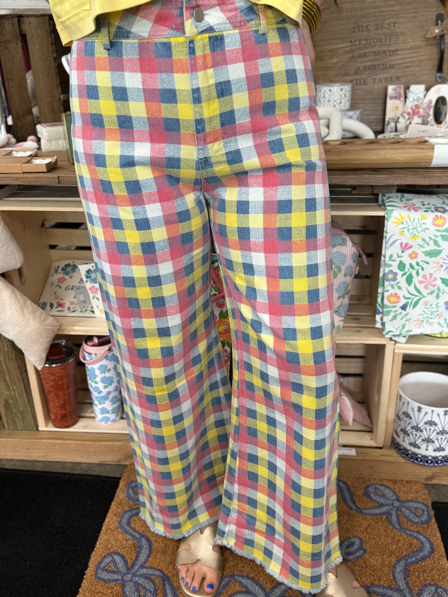 Daydream in the Meadow Checkered Pants
