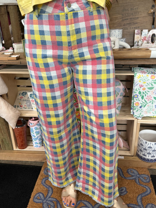 Daydream in the Meadow Checkered Pants