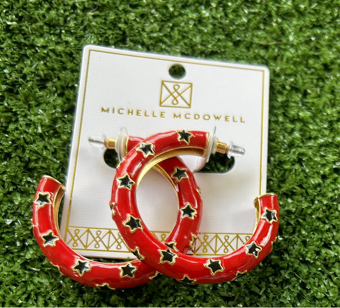 Red & Black Justine Large Earrings