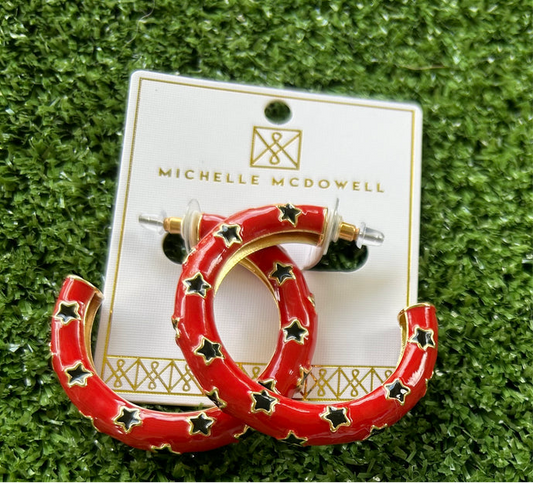 Red & Black Justine Large Earrings