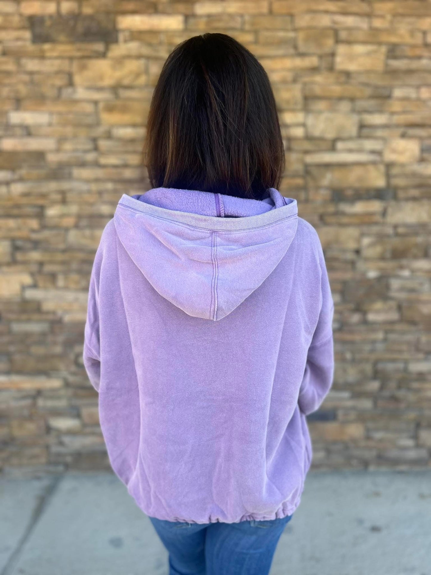 Purple half zip hoodie