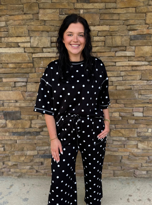 Scuba Polka Dot Pants Set