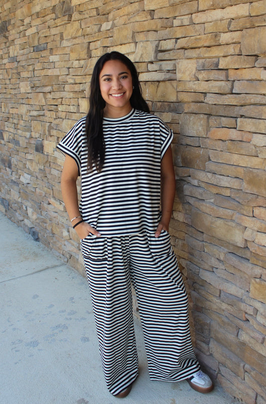 Black/Cream Lazy Girl Set