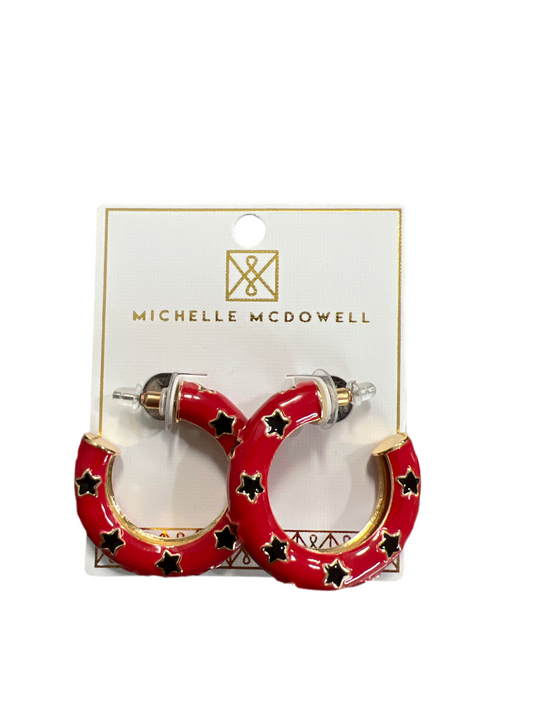 Red & Black Justine Medium Earrings
