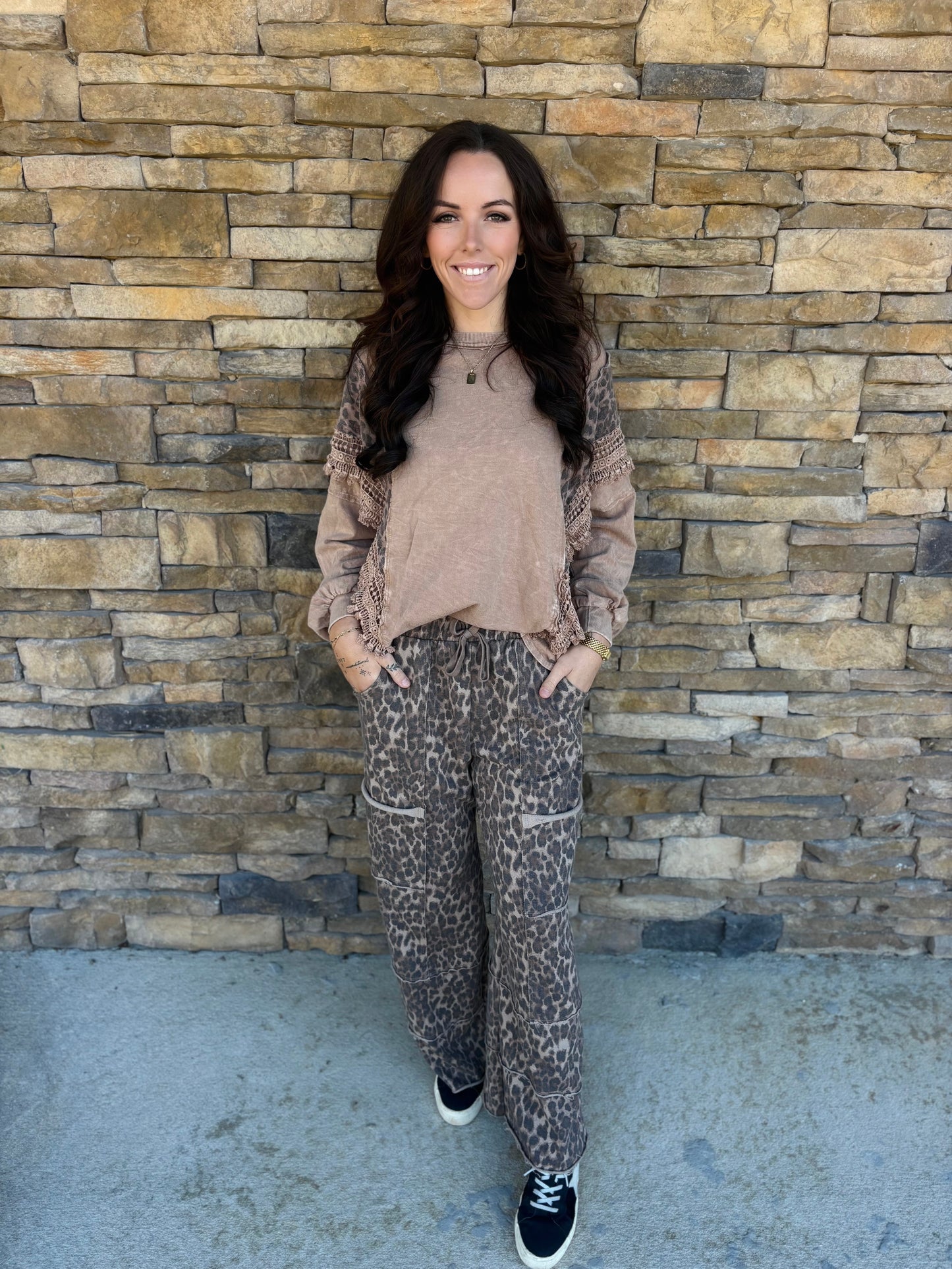 The Leopard Wide Leg Pants