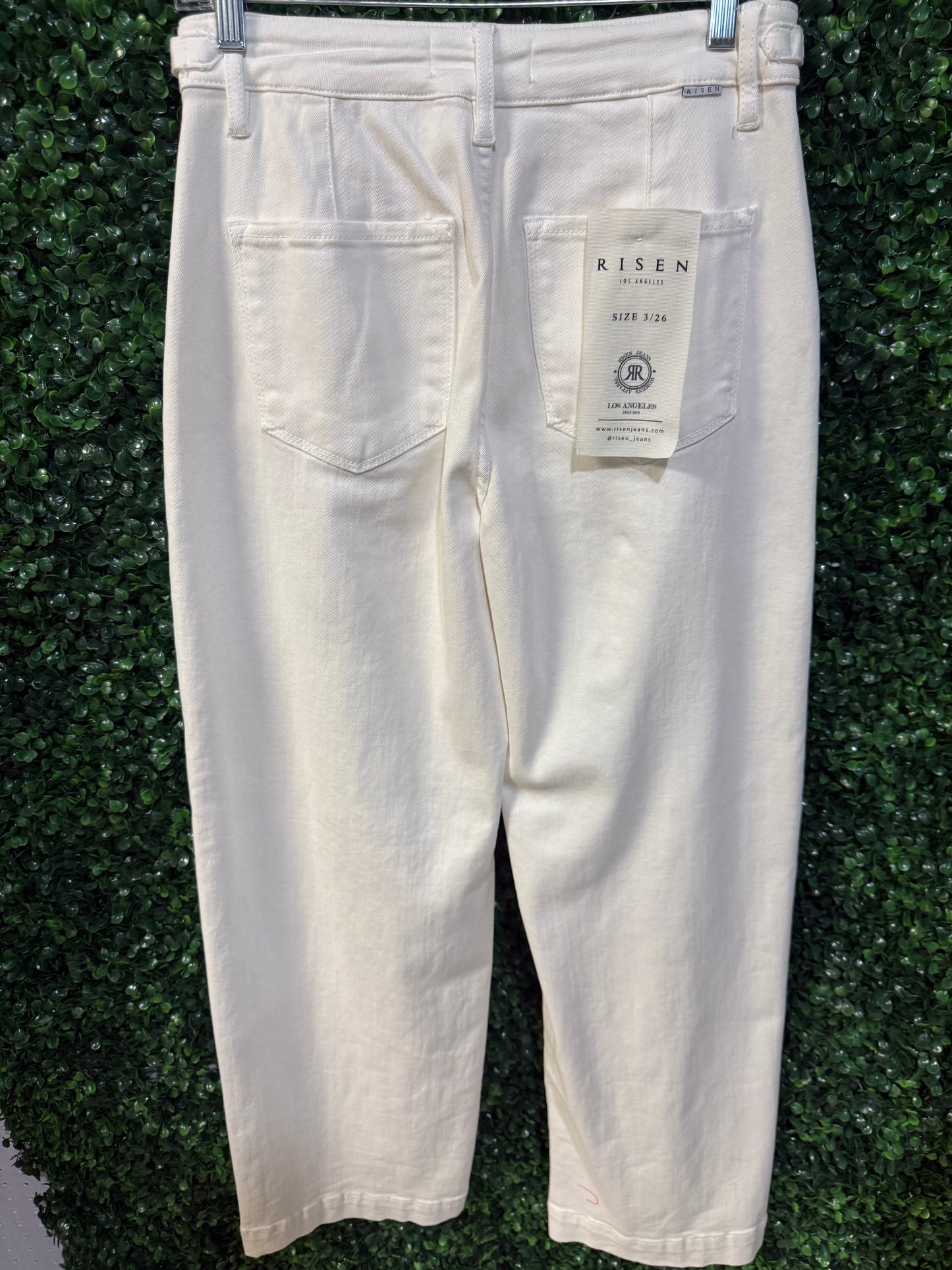 Risen Cream Jeans