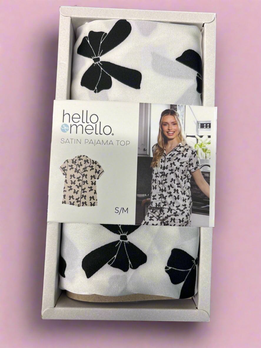 Bows Before Bros Satin PJ Top | Hello Mello