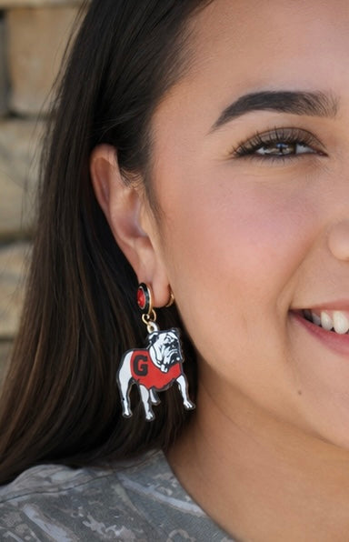 Ga Mascot Resin Earrings