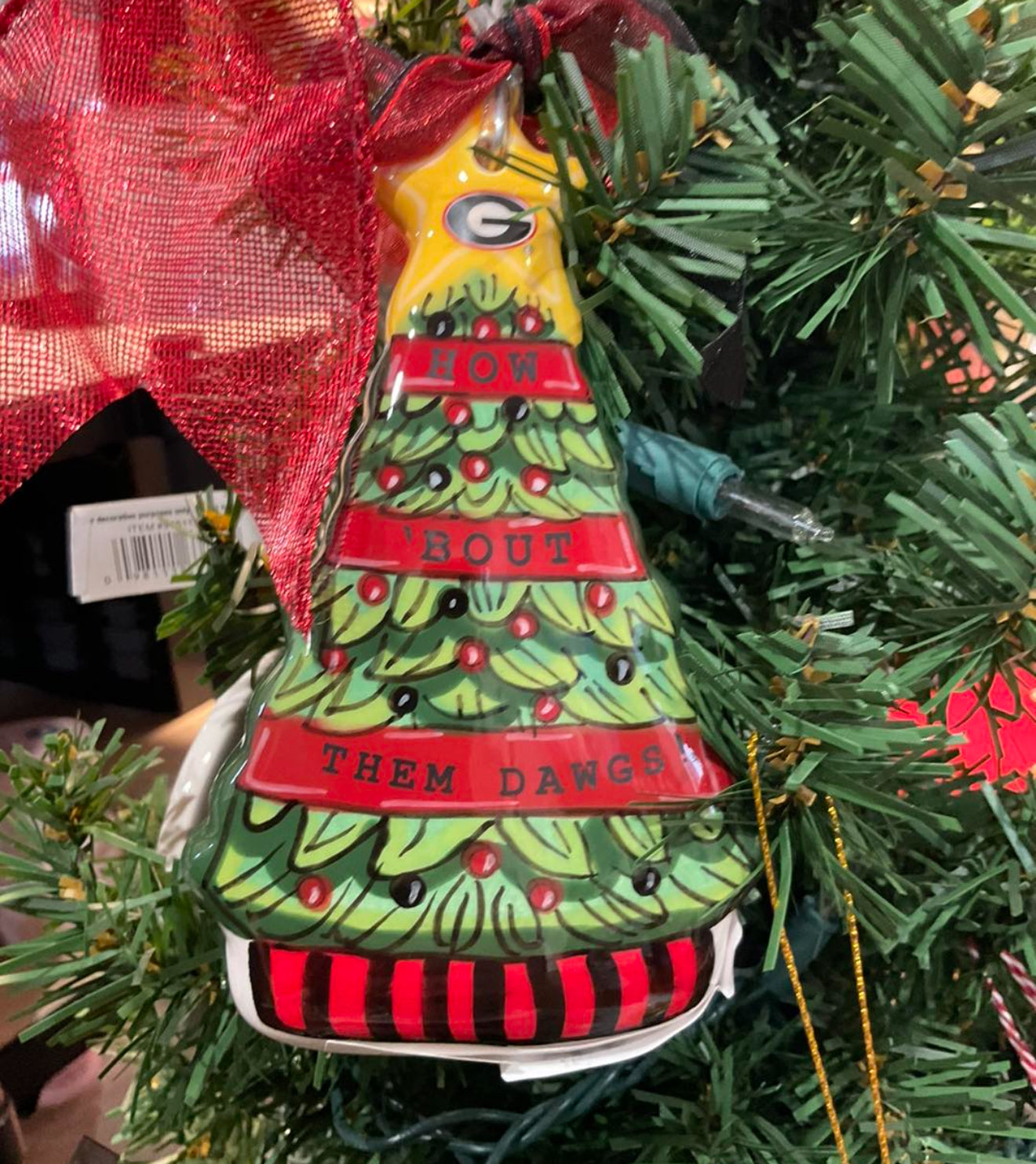 Georgia Tree Puff Ornament