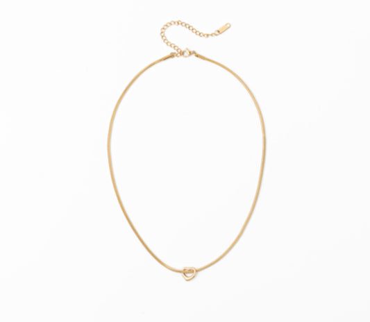 Heart gold necklace