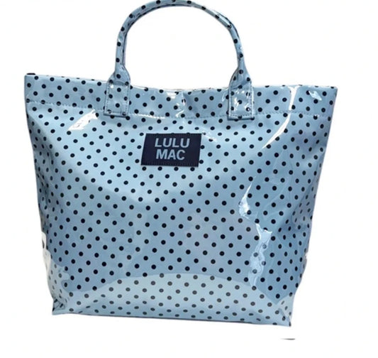 Blue Polkadot Tote Bag