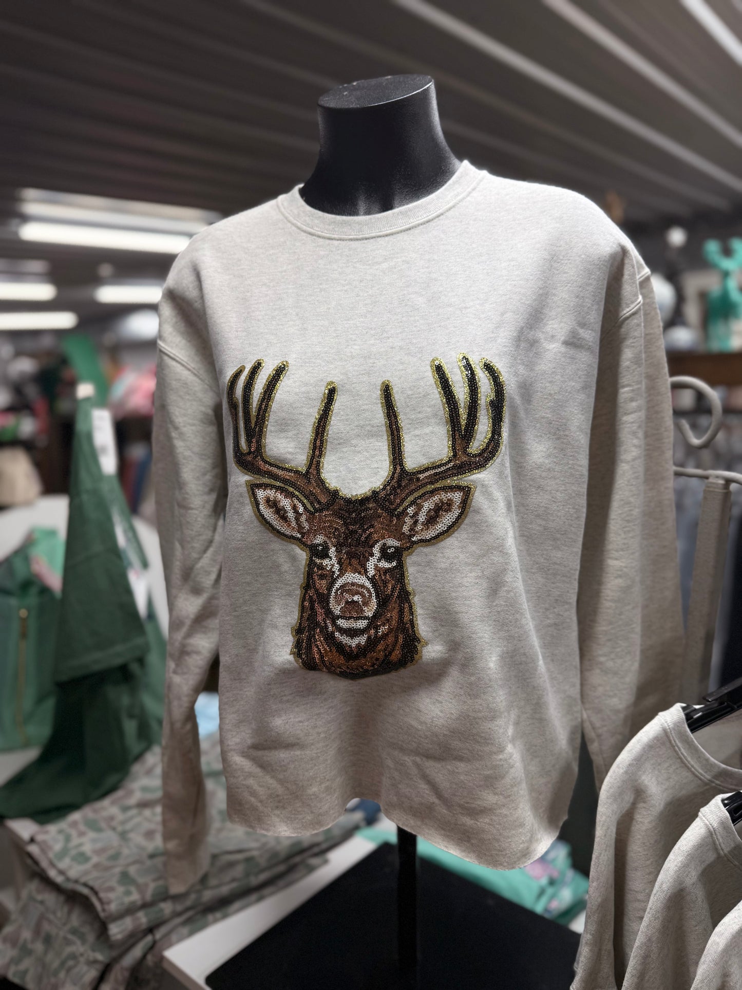 Sequin Deer Sweatshirt