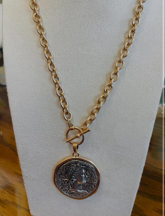 The Towson Coin Link Necklace