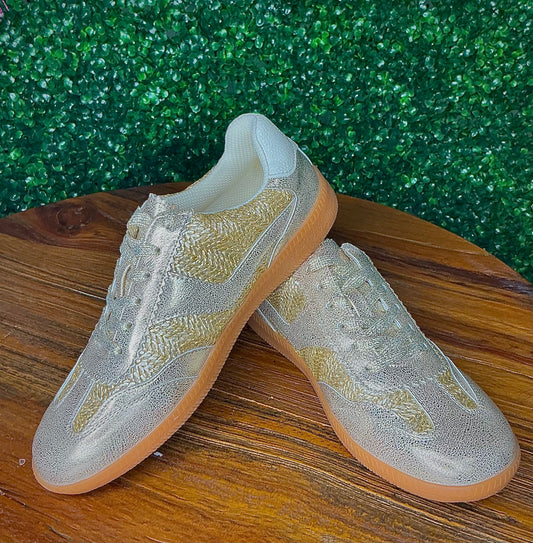 Braid Met Tropics Gold Sneaker