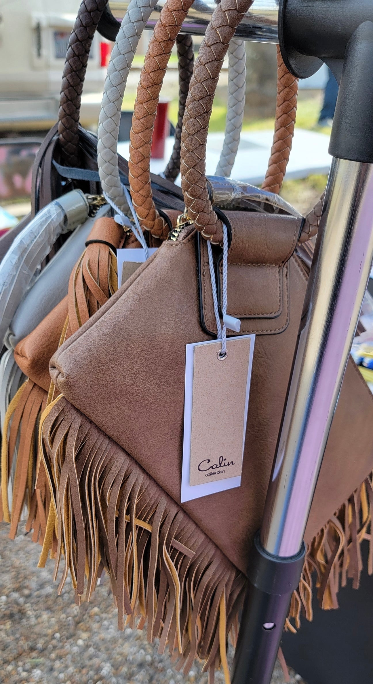 Clutch fringed evening purse