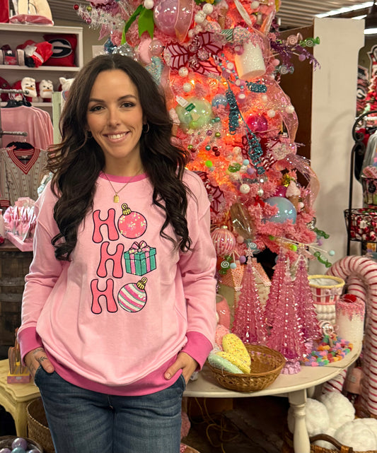 Ho Ho Ho, Pretty in Pink Sweatshirt