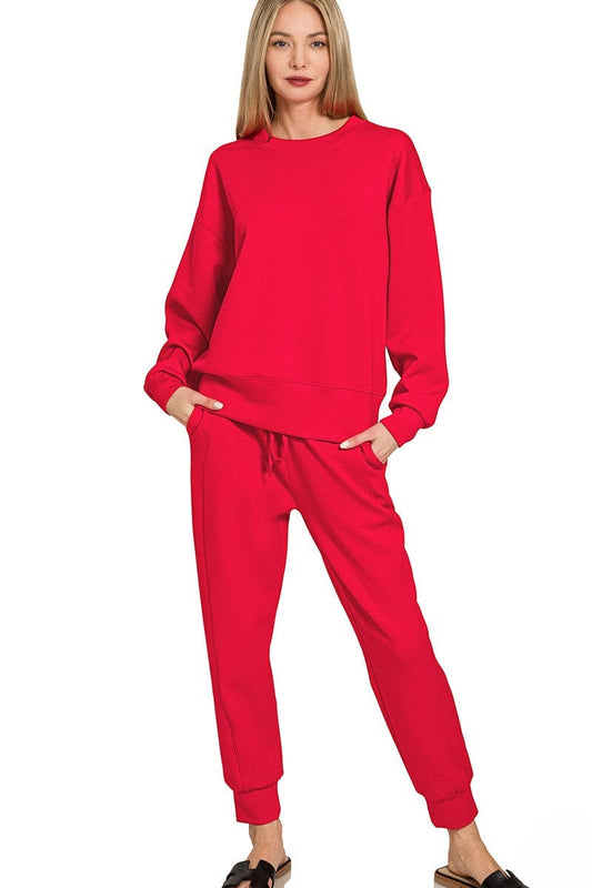 Scuba crewneck pull over and pants set