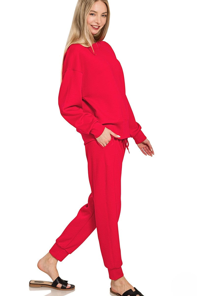 Scuba crewneck pull over and pants set