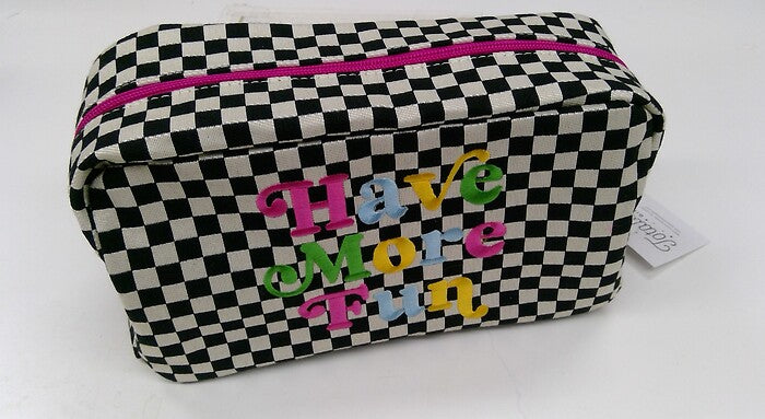 Checkered Cosmetic Bags