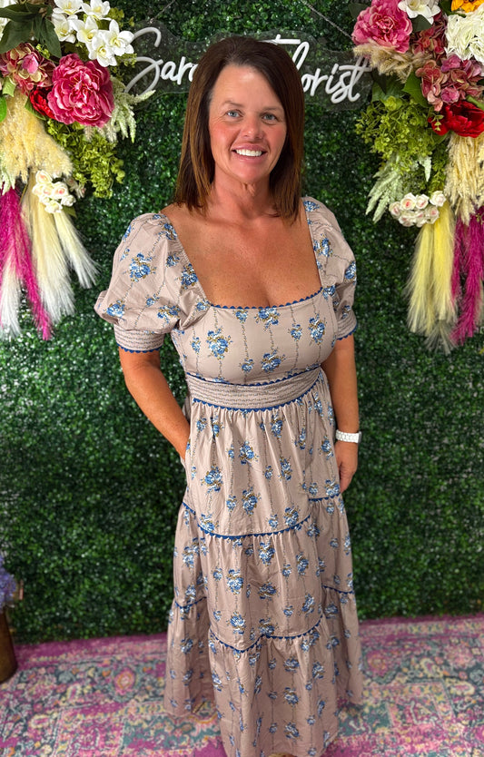 The Floral Drift Maxi Dress