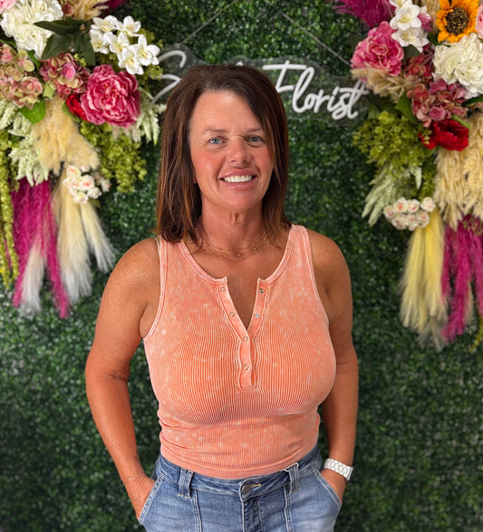 The Coral Ribbed Tank