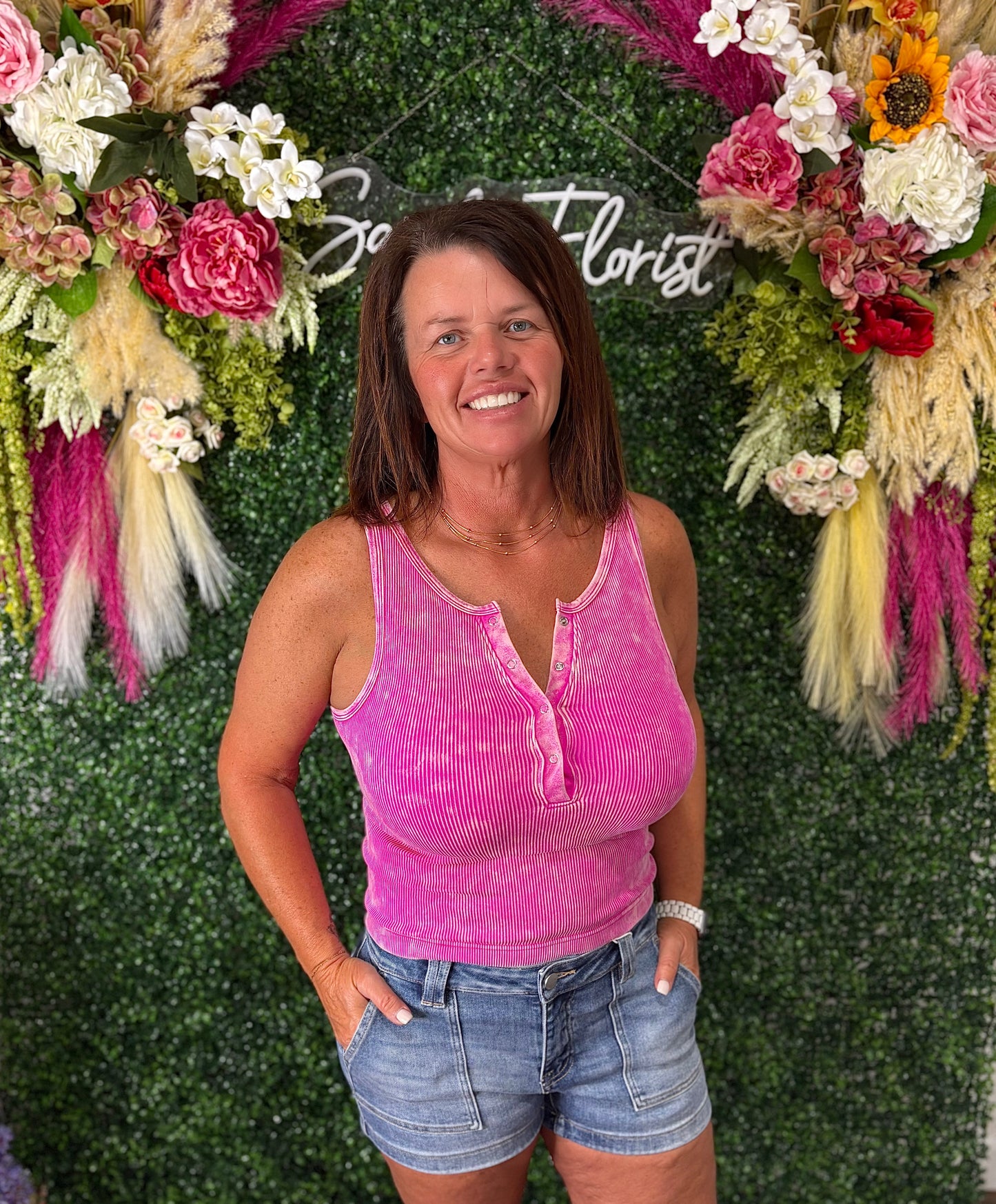 The Neon Hot Pink Ribbed Tank