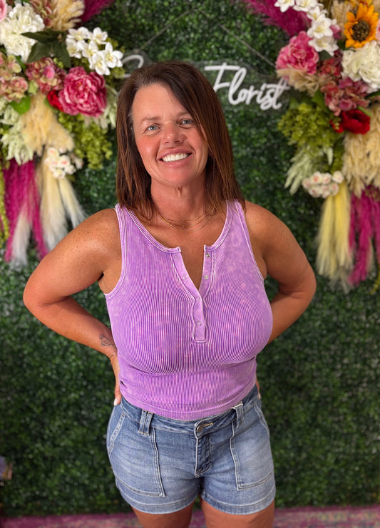 The Violet Ribbed Tank
