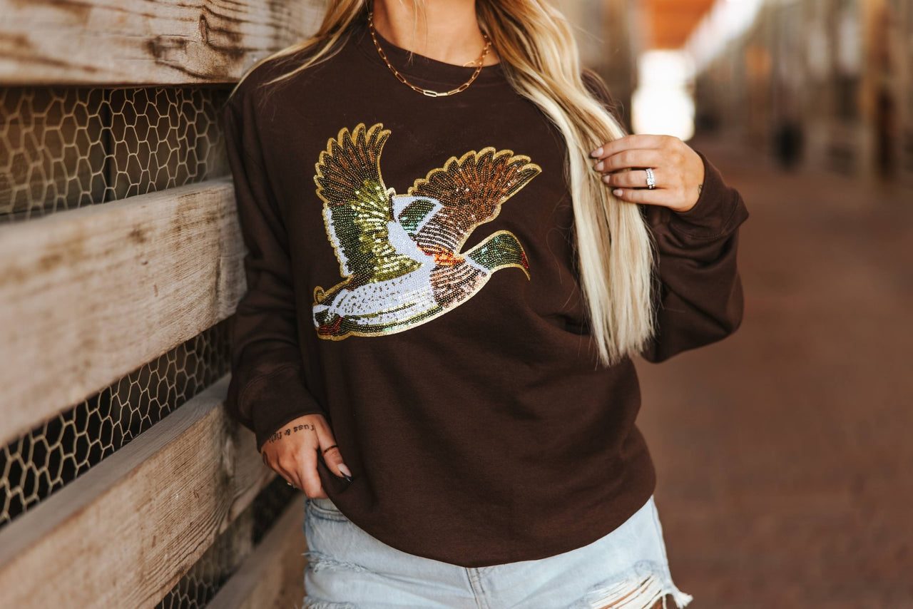 Sequin Duck Sweatshirt