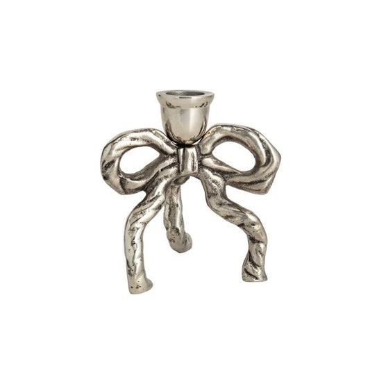 Small Bow Tapered Candle Holder