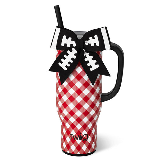 Game day Gingham Red+ Black Mega Mug