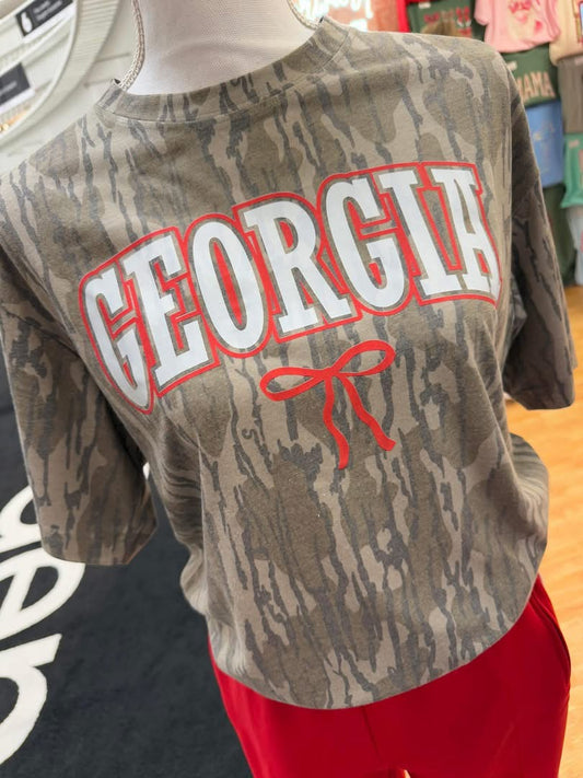 Camo Georgia Bow T-Shirt