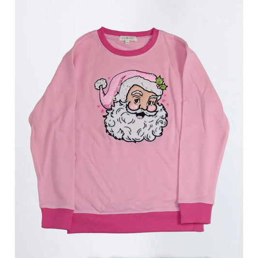 Youth Pretty Pink Claus Sweater