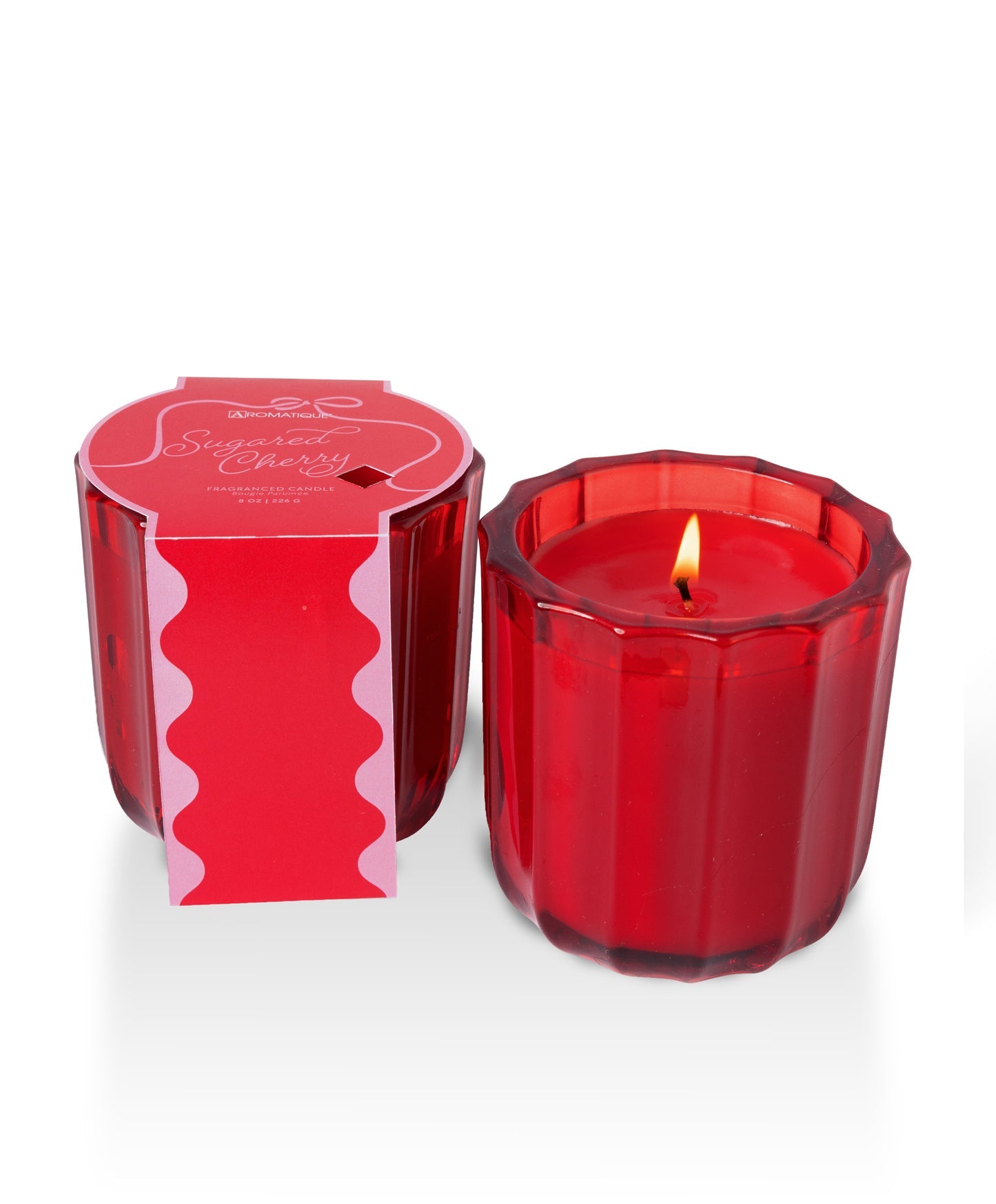Sugared cherry candle